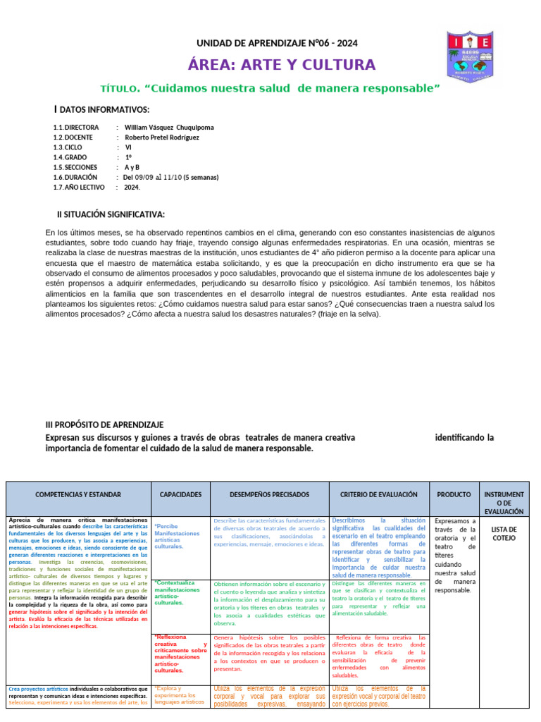 Unidad 06 F09-09-24 G1º | PDF