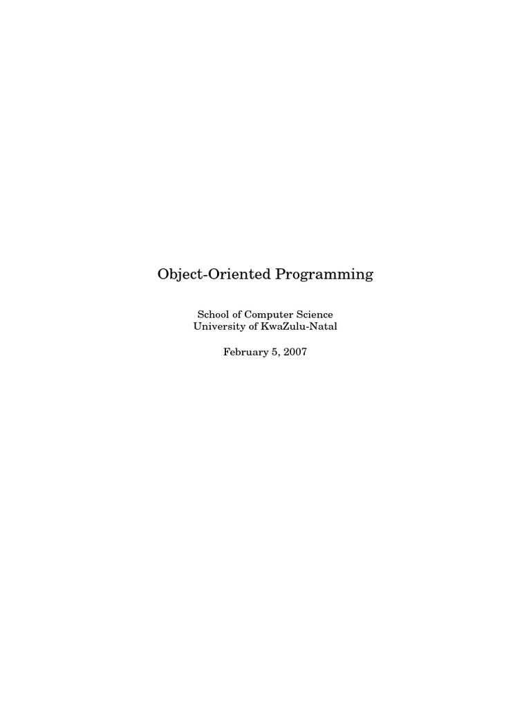 David J. Eck Object+Oriented+Programming+using+JAVA+01 | PDF