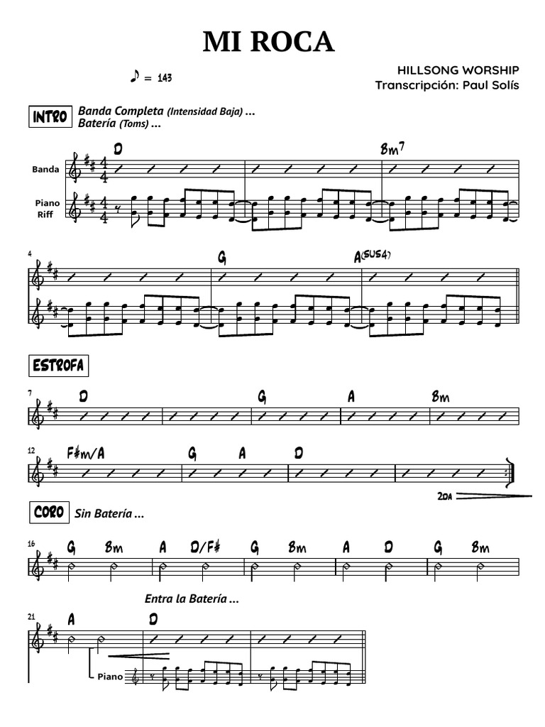 MI ROCA - Hillsong Worship (D) | PDF