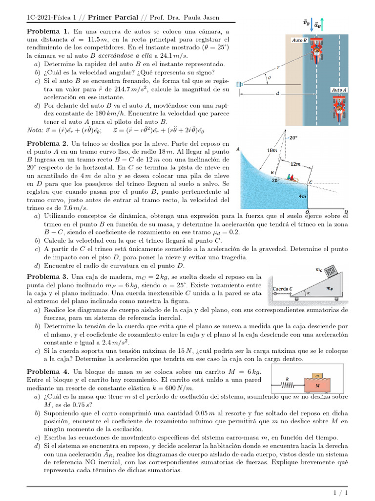 1 Parcial de Fisica A | PDF