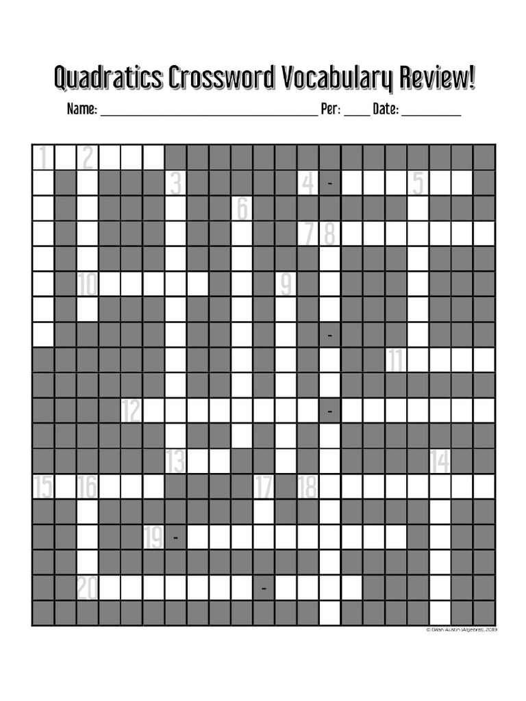 Crossword Puzzle | PDF