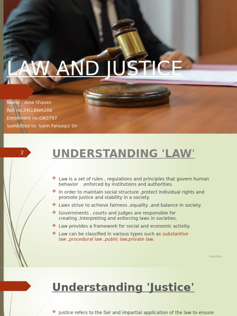Law and Justice | PDF