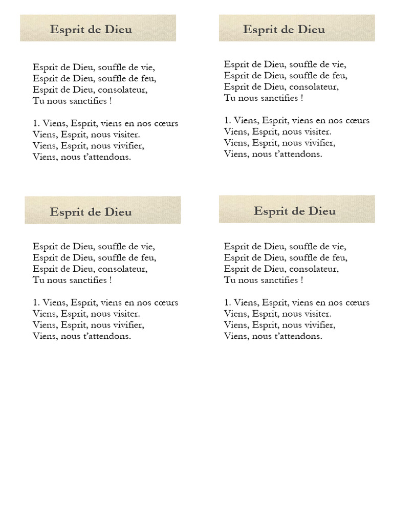Esprit de Dieu | PDF