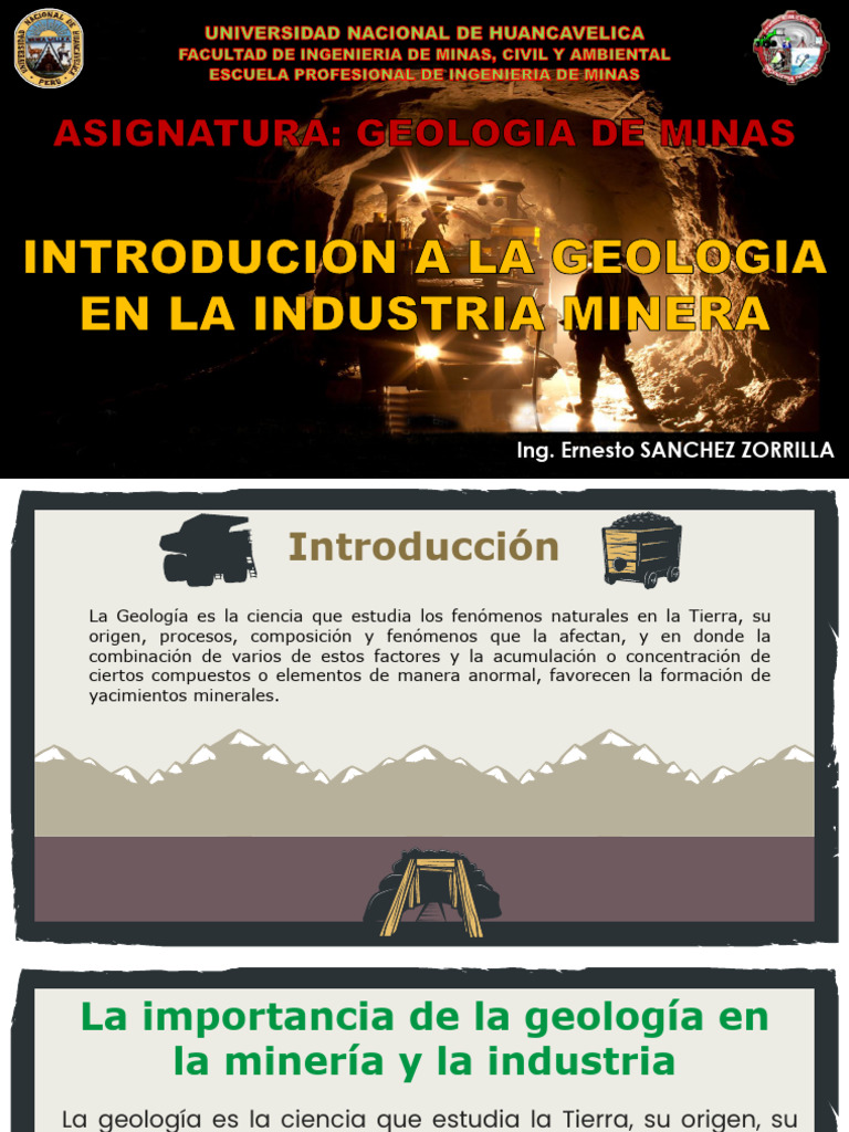 Introduccion A La Geologia en La Industria Minera - Sesion 1 | PDF