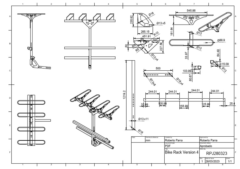 Bike Rack Version 4 Dibujo v1 | PDF