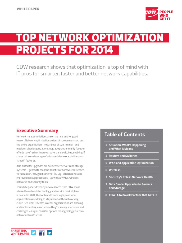Top Network Optimization Projects For 2014 - 020314 | PDF