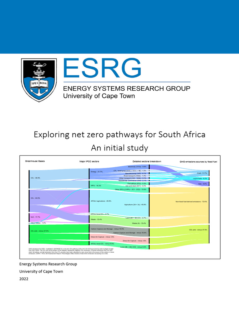 ESRG 2022 Net Zero Pathways South Africa | PDF