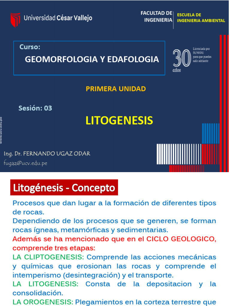 Geomorfologia Y Edafologia: Litogenesis | PDF