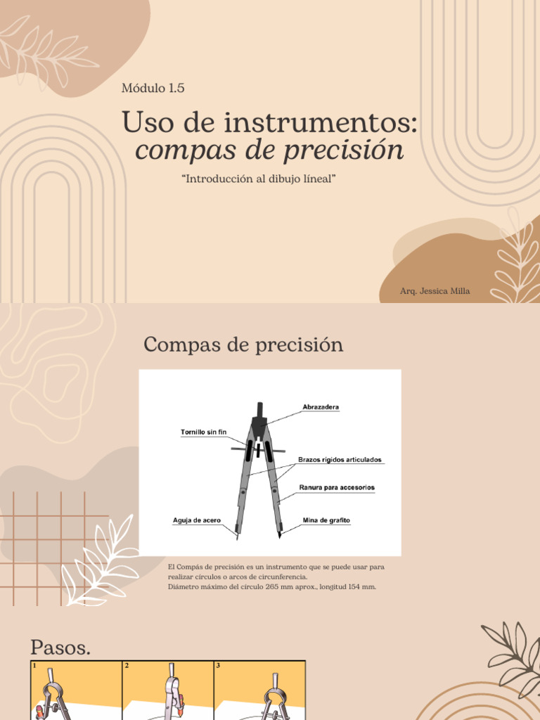Uso del Compás de Precisión en Dibujo | PDF