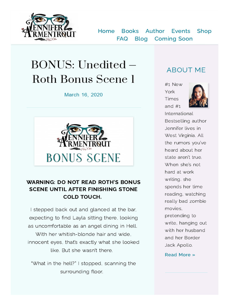 BONUS - Unedited - Roth Bonus Scene 1 - Jennifer L. Armentrout | PDF