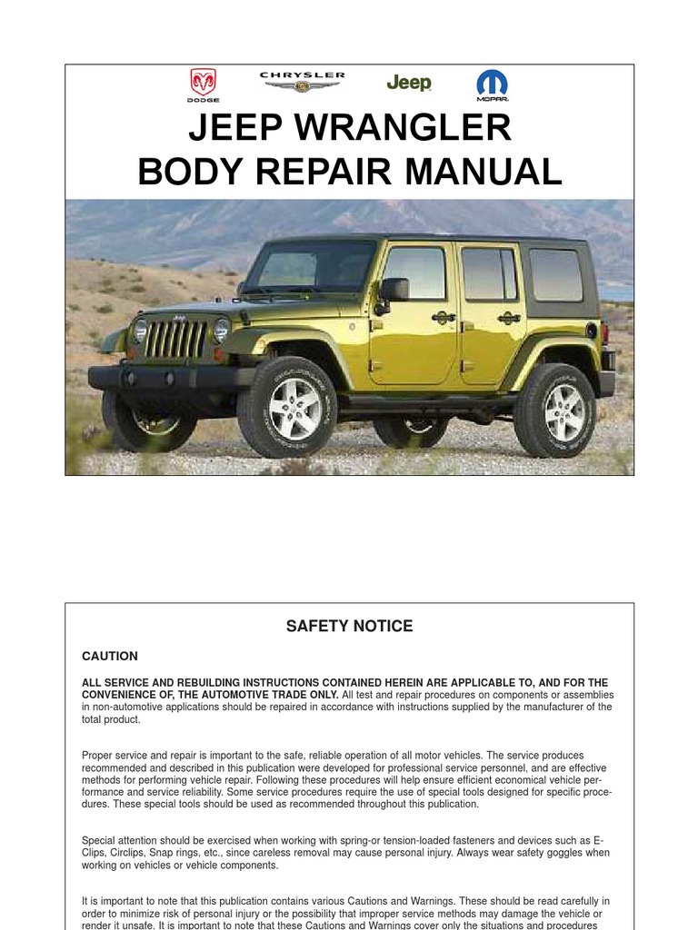 2000 Jeep Wrangler Tj Workshop Repair Service Manual Best