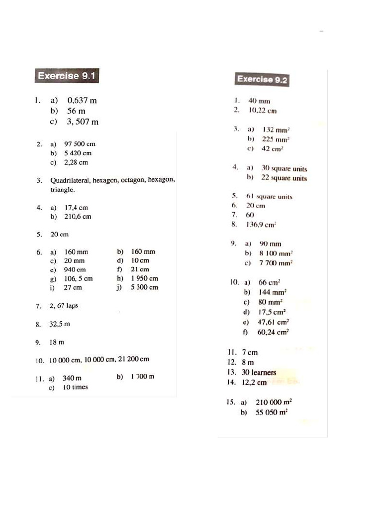 21.09-25.09 - Mathematics Answers Grade 7 | PDF