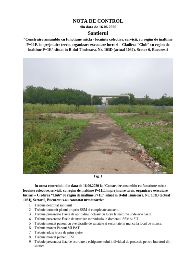 Nota de Constatare 06.16.2020 | PDF