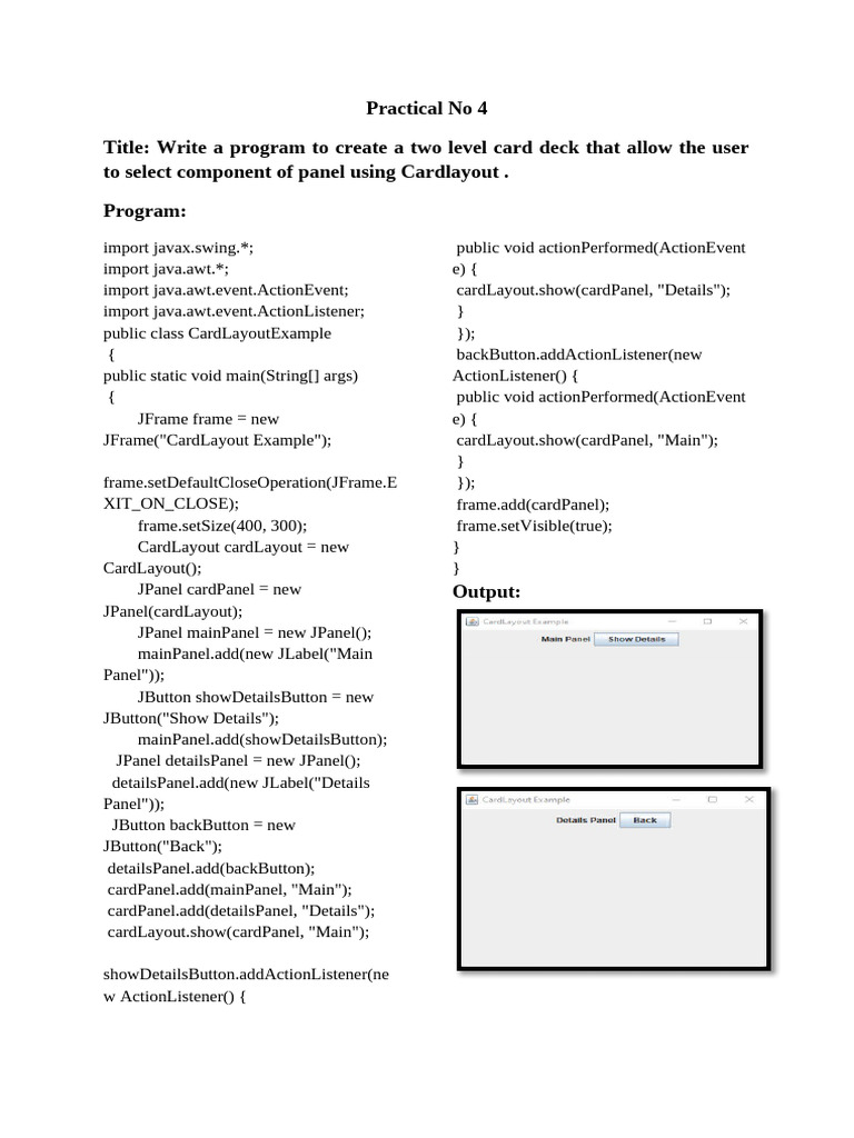 Practical No 4 | PDF