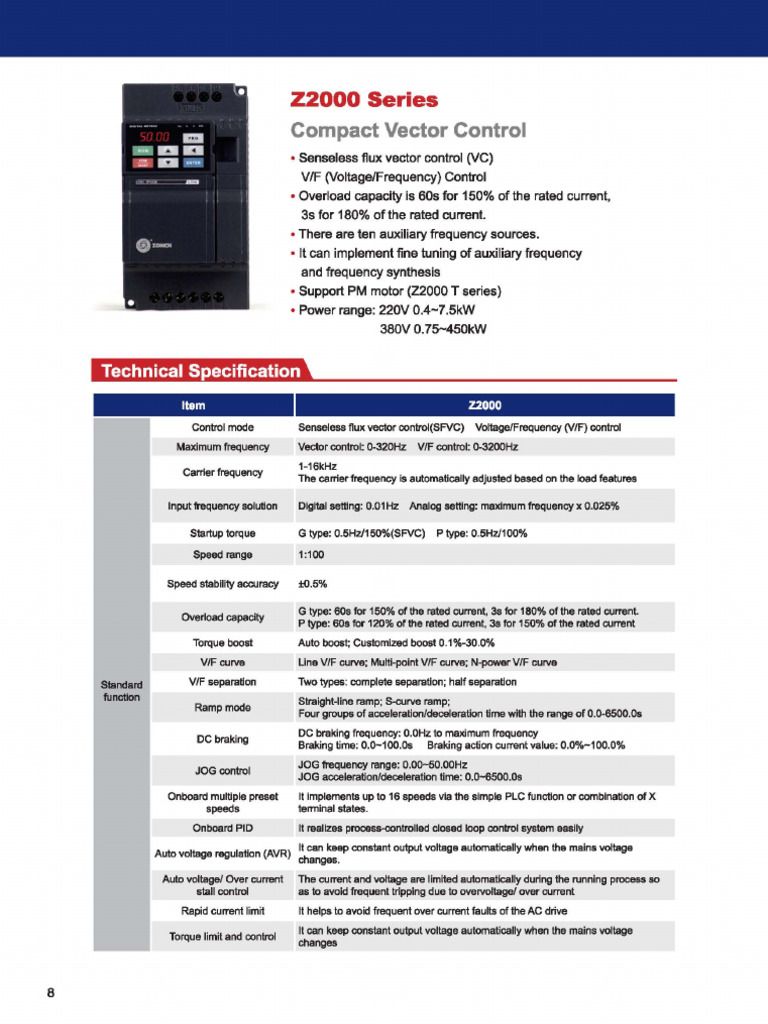 Ficha Tecnica Serie Z2000 | PDF