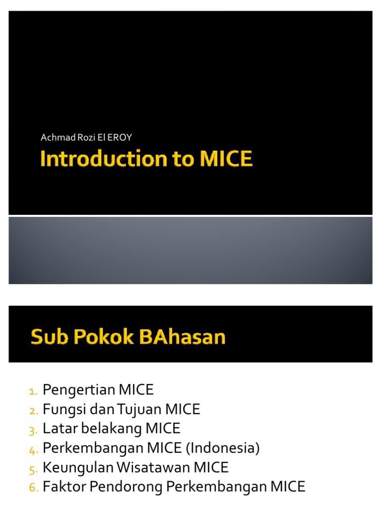 Memahami MICE: Panduan Dasar | PDF