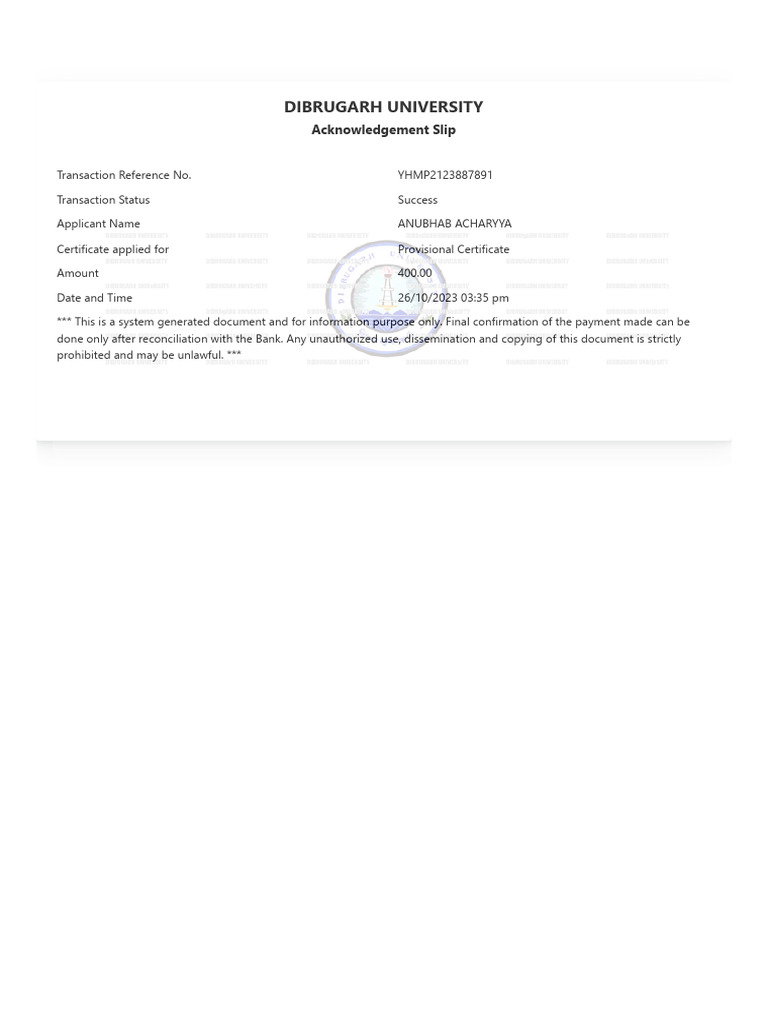 Transaction Status Codes