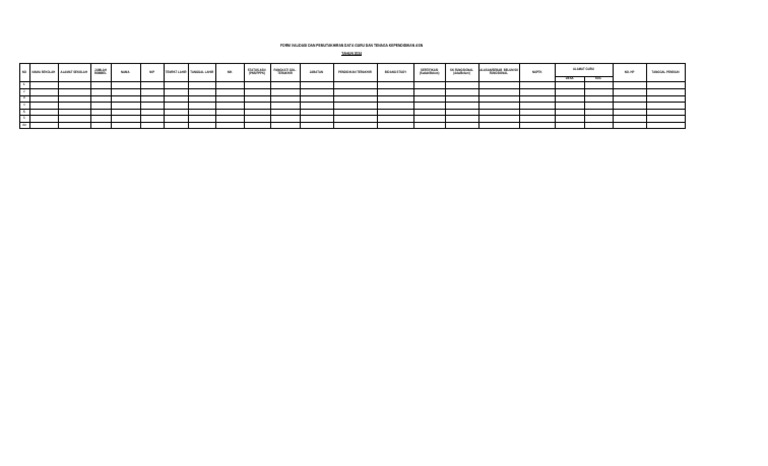 Form Validasi Data Guru ASN 2024 | PDF