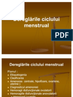Dereglarile Ciclului Menstrual - I.bologan