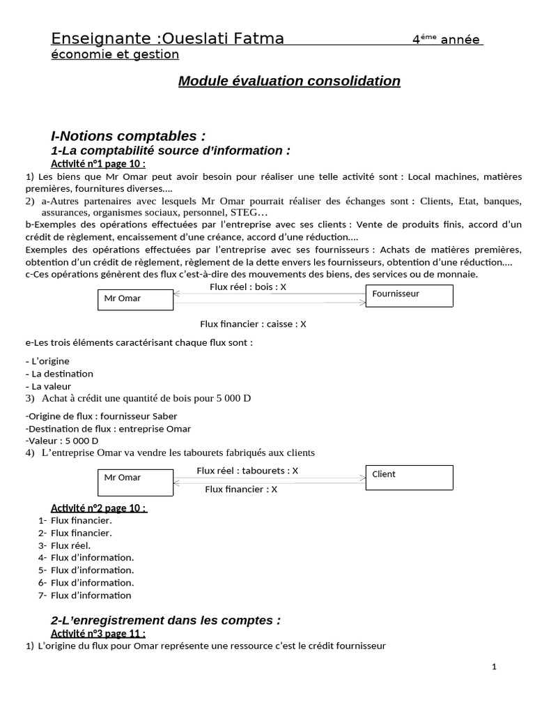 Chap1 Module Évaluation Consolidation Fatma | PDF