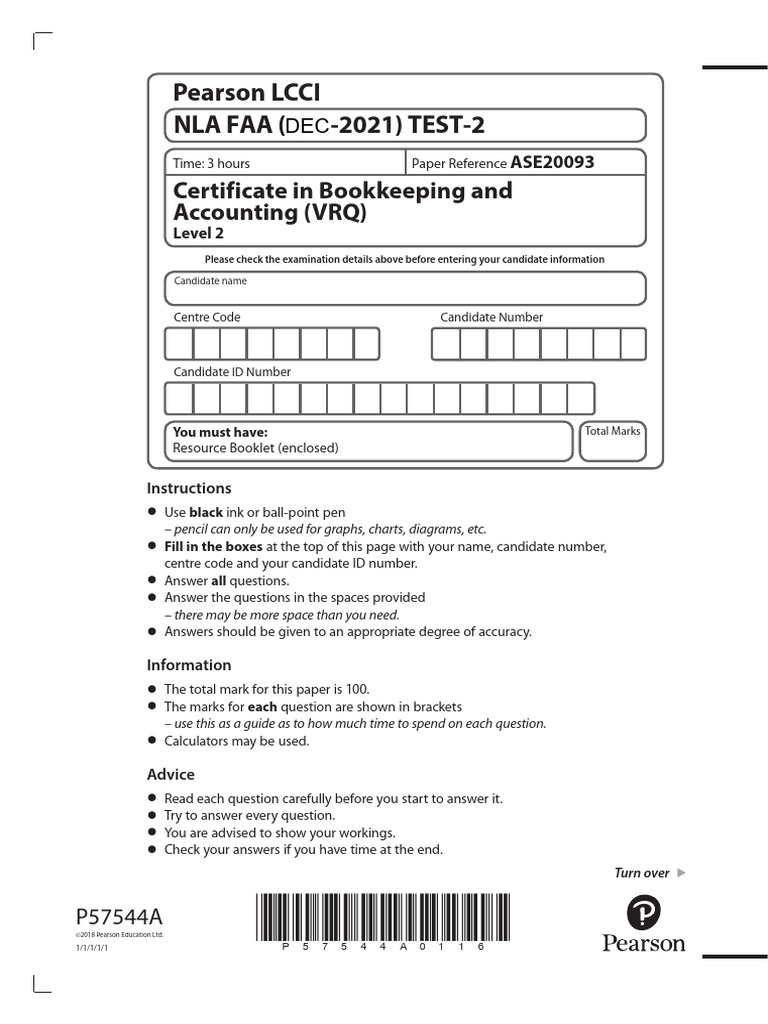 Level II (Dec-2021) Test-2 | PDF