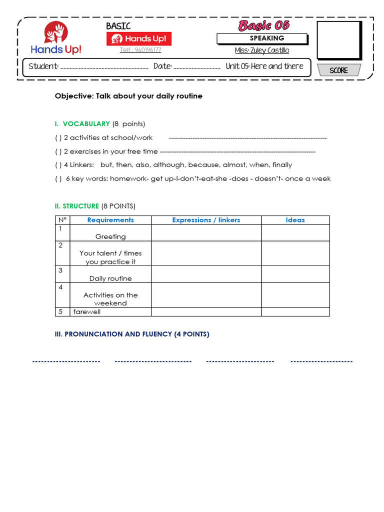 Speaking Test - Basic 05 | PDF
