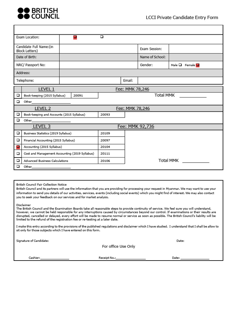 Lcci Private | PDF