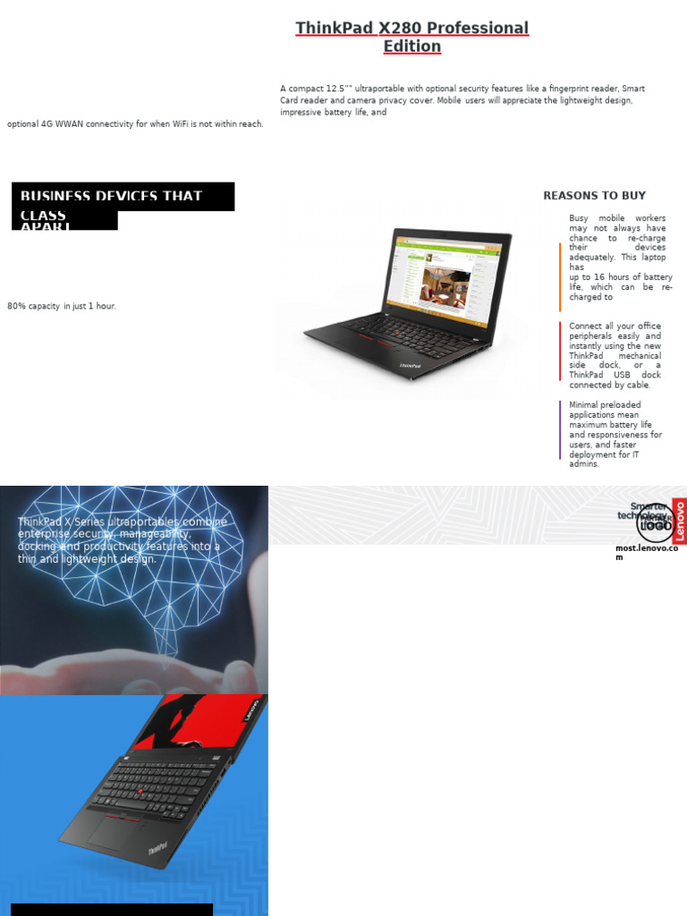 Brochure ThinkPad - X280 - EN | PDF