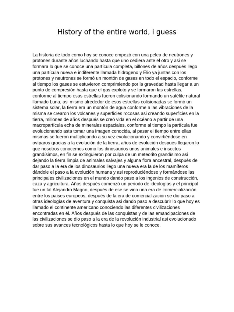 History of The Entire World | PDF | Earth | Social Science