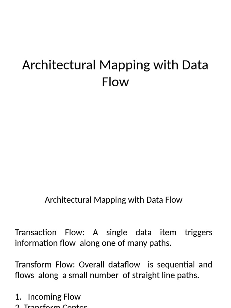 Architectural Mapping With Data Flow | PDF