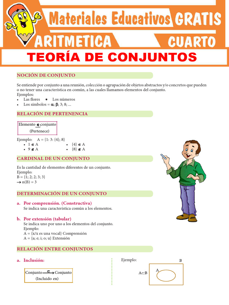 Teoría de Conjuntos Para Cuarto Grado de Secundaria | PDF