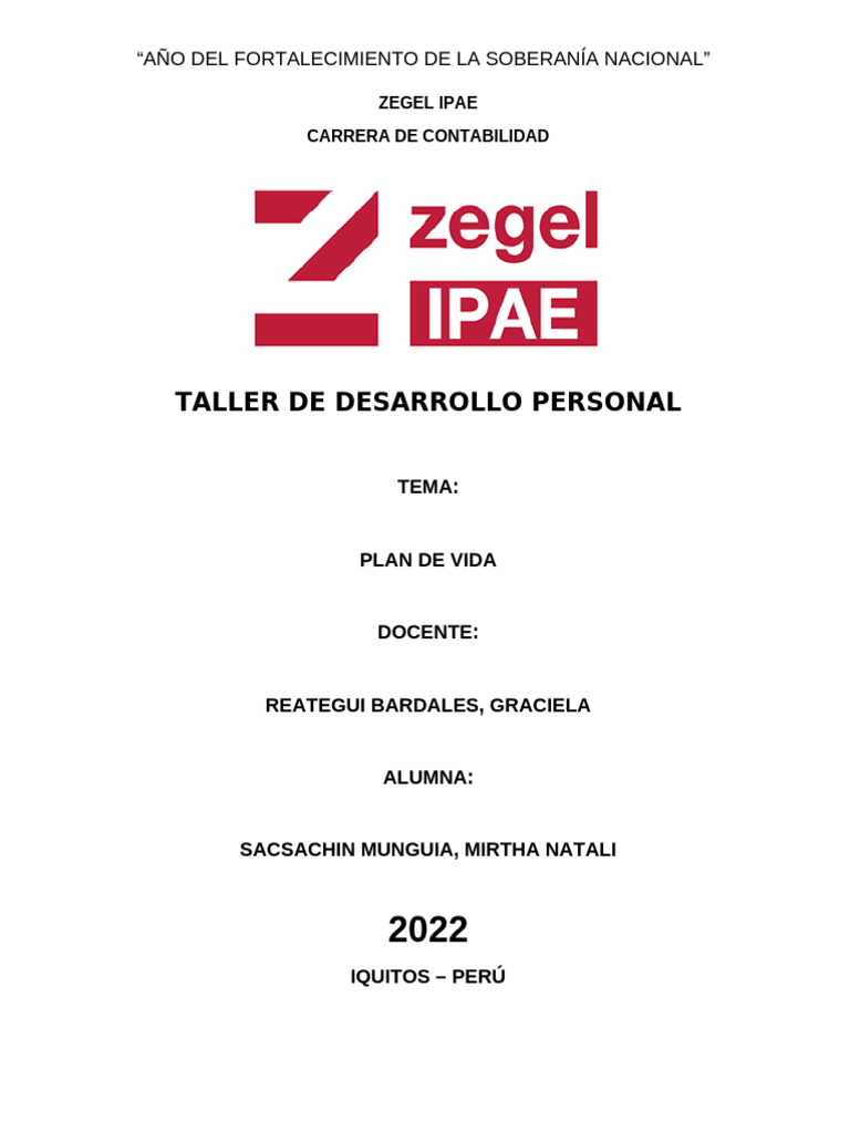 Taller de Desarrollo Personal | PDF