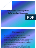 Determine Management Information Structure