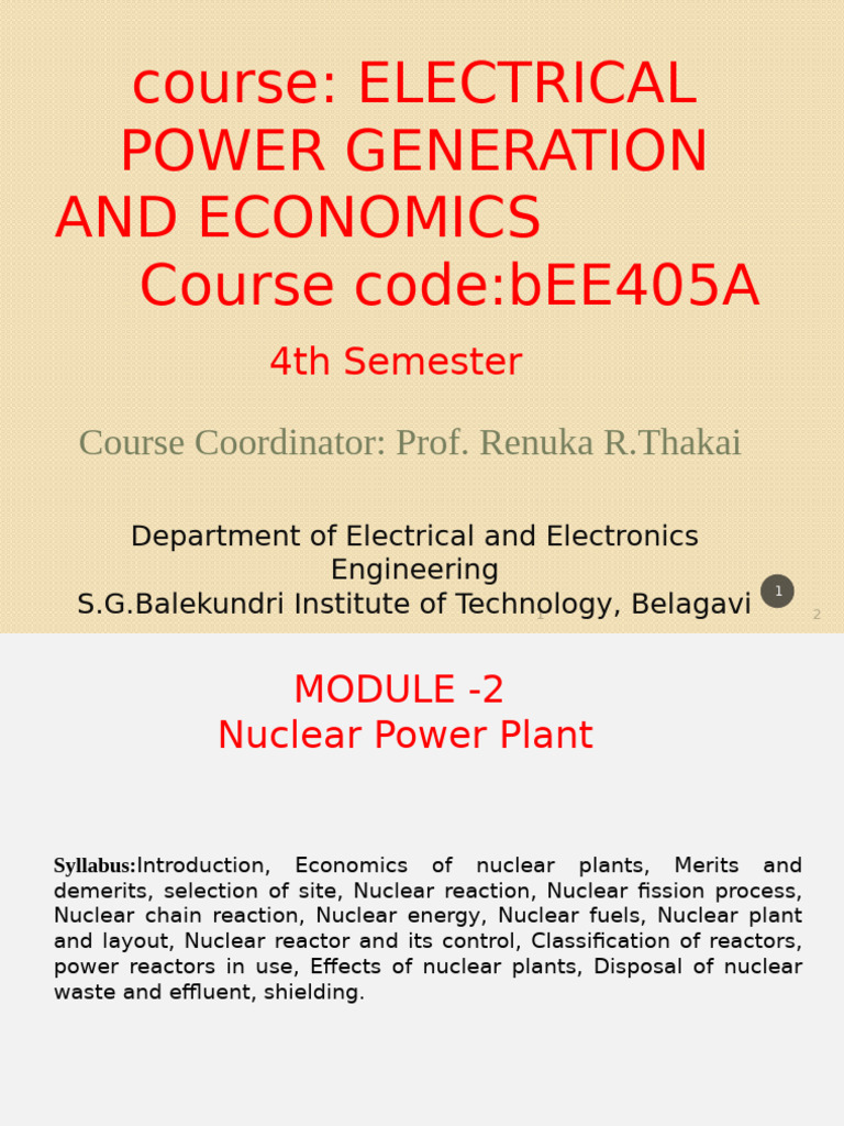 Module-3-Electrical Power Generation | PDF
