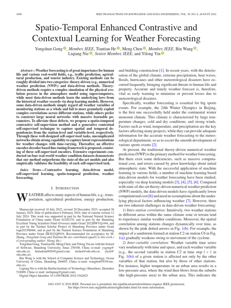 Spatio-Temporal Enhanced Contrastive and Contextual Learning For ...