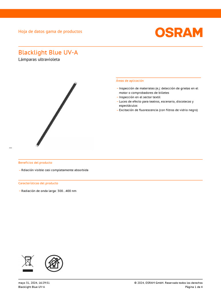 Blacklight Blue UV-A Product Benefits | PDF | Lighting | Electrodynamics