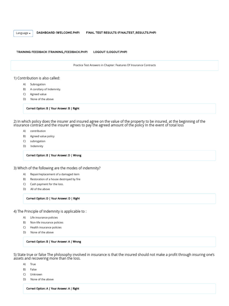 Chapter 4 Mocktest | PDF