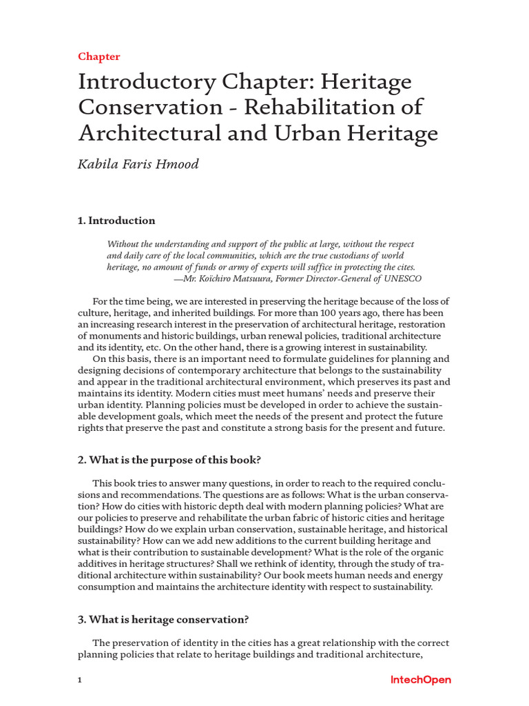Urban and Architectural Heritage Conserv | PDF