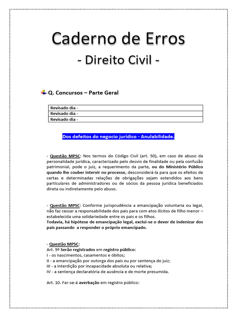 Civil Parte 1 | PDF