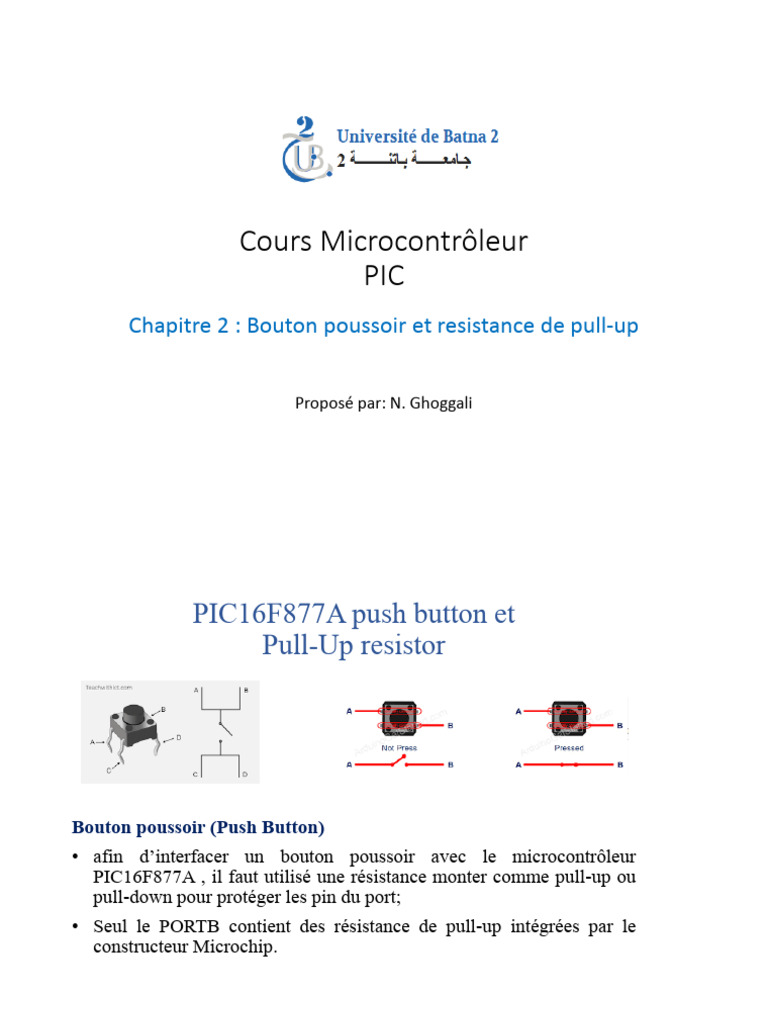 Chapitre 2 Cours Microcontroleur | PDF