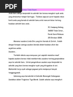 Contoh Surat Kiriman Tidak Rasmi