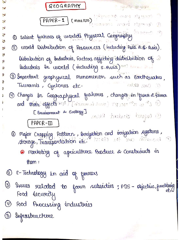 Geography Rushikesh Notes | PDF