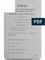 VMU, DAM, Working Capital Management Sample Paper 1