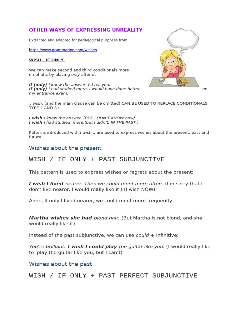 Other Ways of Expressing Unreality | PDF