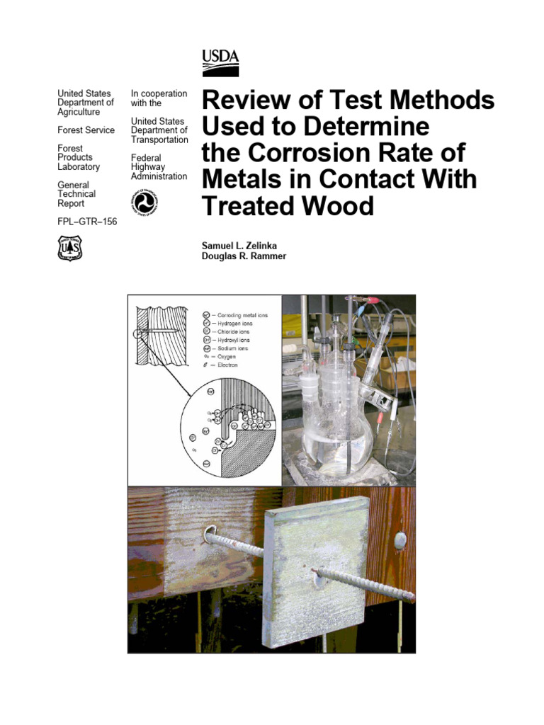 Corrosion Rate of Metals in Contact With Treated Wood | PDF