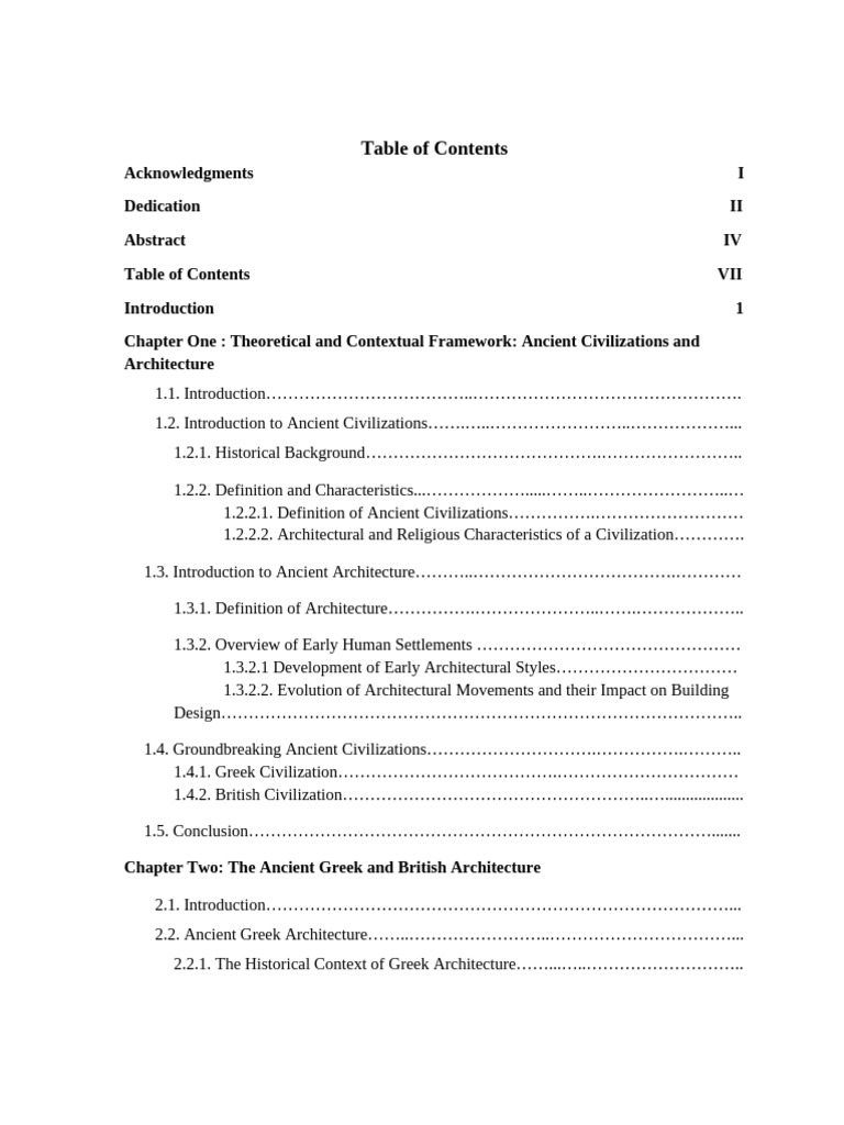 Table of Contents Final Tweaked | PDF | European Architecture | Art