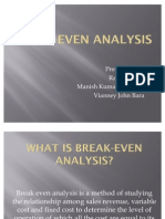 Break Even Analysis