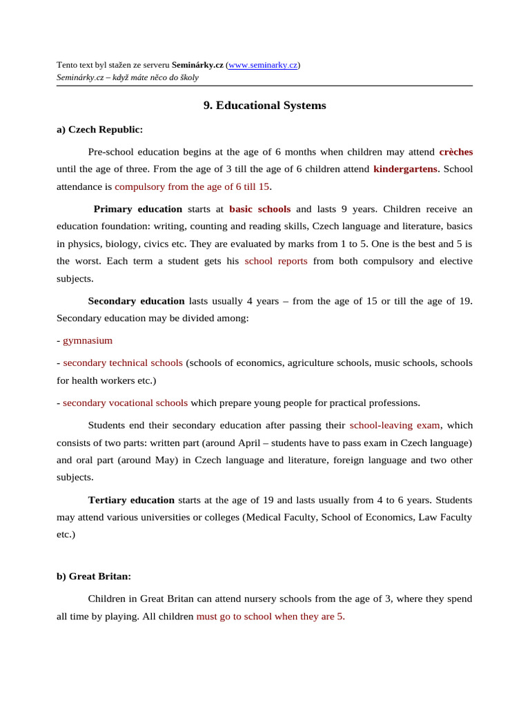 Educational Systems | PDF
