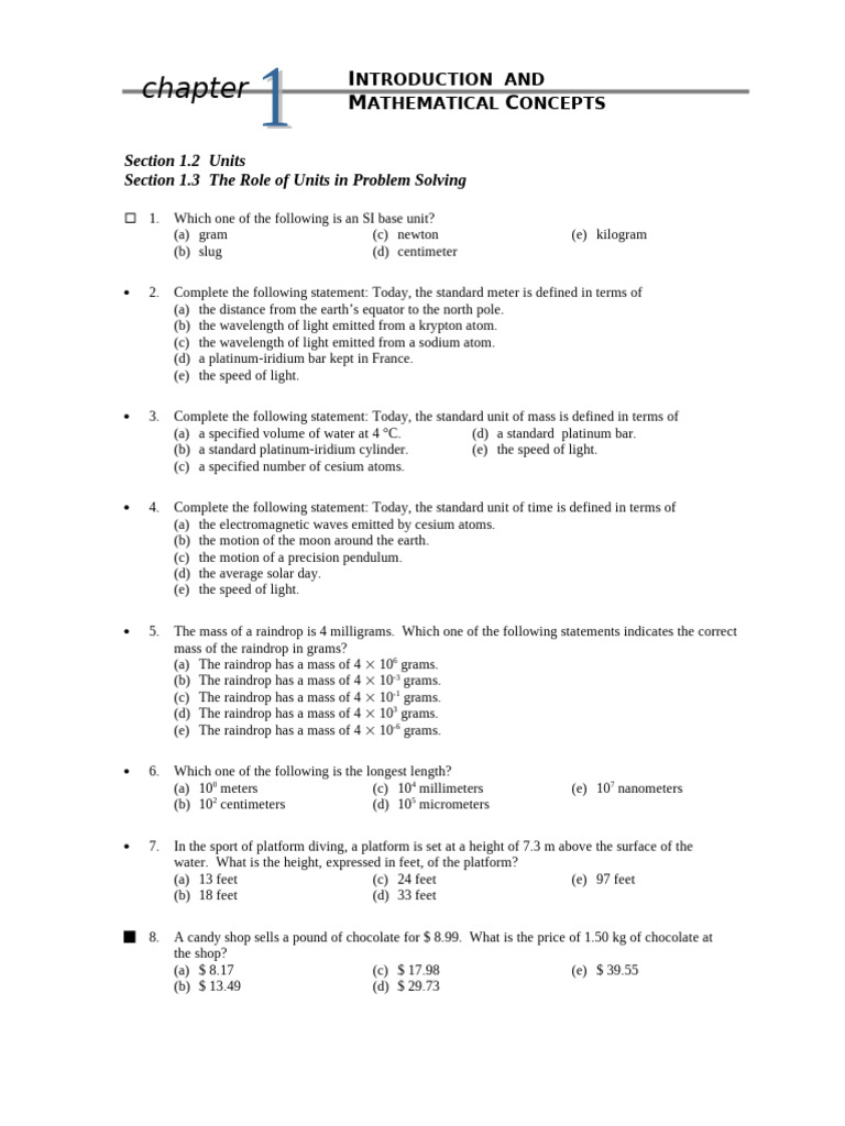 ch01 - Introduction and Mathematical Concepts+ | PDF