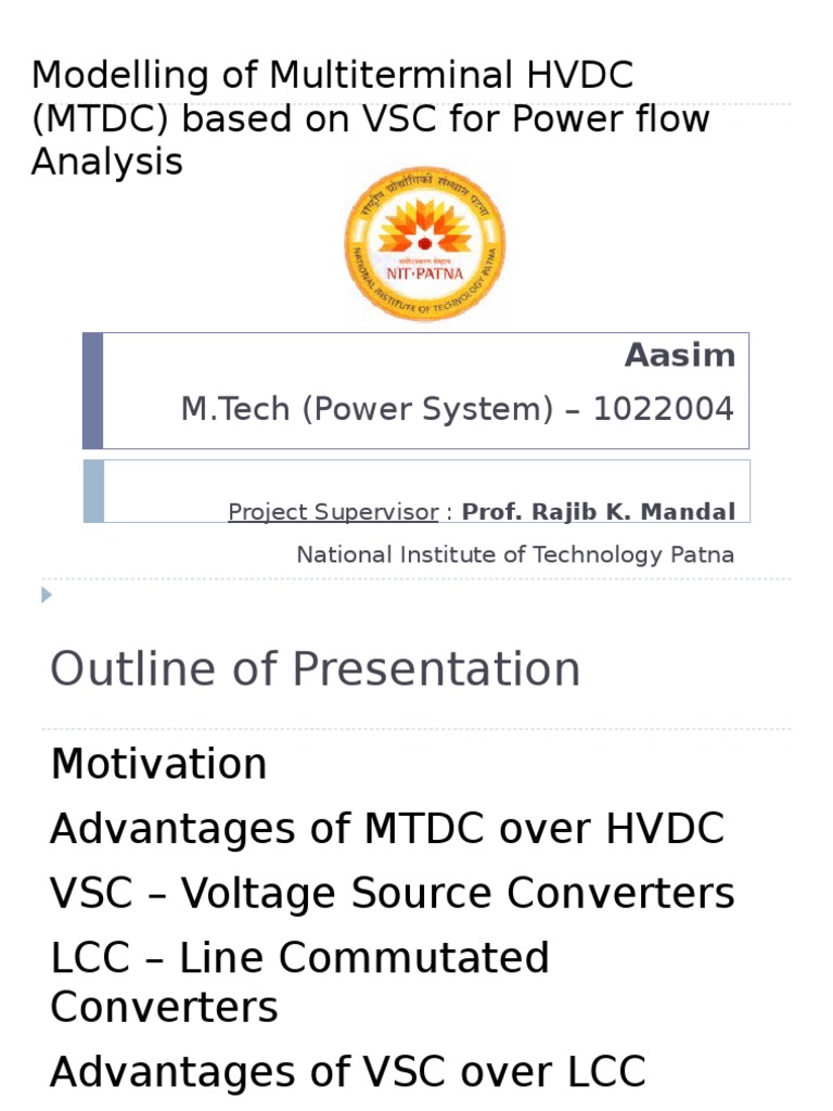 MTDC Power Flow Analysis Using VSC | PDF | High Voltage Direct Current ...